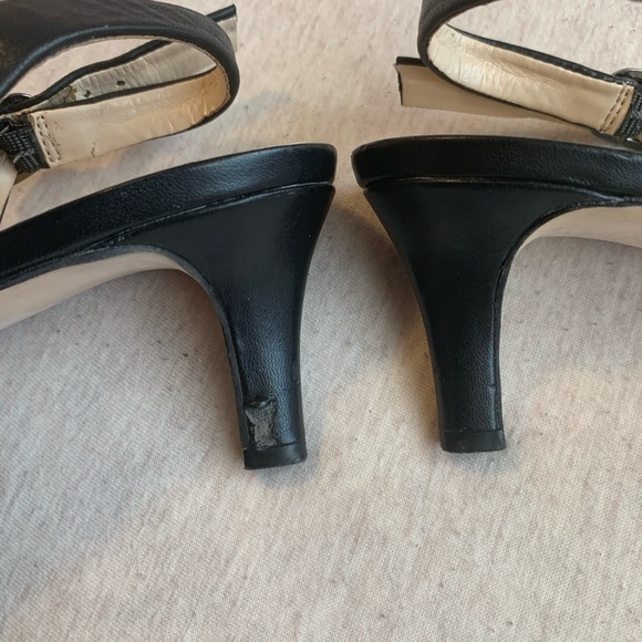 🔴 Black peeptoe heels - Picture 4 of 5